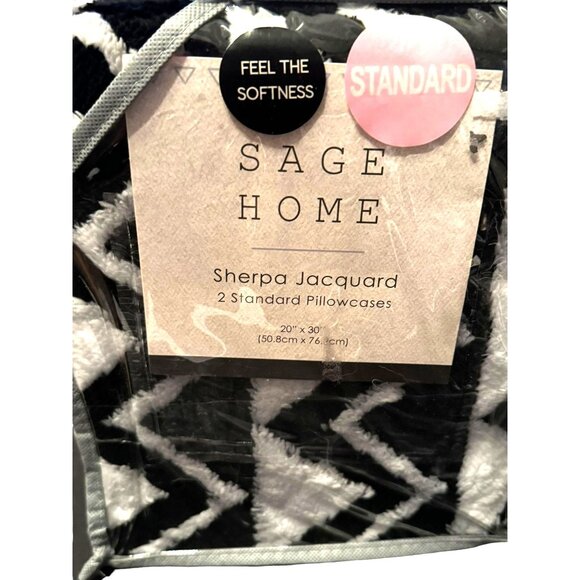 Sage Home Sherpa Jacquard 2 Standard Pillowcases - Picture 4 of 6